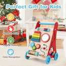 Baby Push Walker with Handle and Wheels for Boys & Girls 3+ Years Old-Muticolor