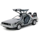 Back to the Future 1 Time Machine with Light 1:24 Scale Die-Cast Metal Vehicle