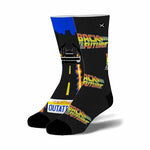 Back to the Future "Time Traveler" Men's Crew Straight Down Knit Mix-Match Socks (Size 8-12) Socks Back to the Future™ 