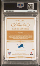 2021 Panini Flawless Patches-Ruby #BST Barry Sanders Signed AUTO 10 Slabbed Lion