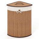 Corner Bamboo Hamper Laundry Basket