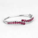 9.10 Carat Glass Filled Ruby .925 Sterling Silver Bangle