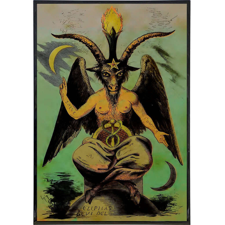 Baphomet Colorized Illustration Print