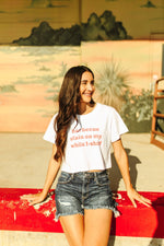 Barbecue Stain Boxy Crop Graphic Tee