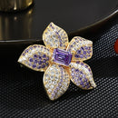 Purple Flower Brooch Beautifully Designed