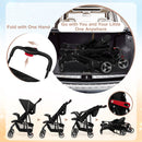 Toddler Travel Stroller for Airplane with Canopy and Adjustable Backrest