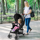 Toddler Travel Stroller for Airplane with Canopy and Adjustable Backrest