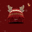 Christmas Deer Antler Knitted Hat