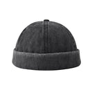 Washed Denim Eaves Distressed Skullcap