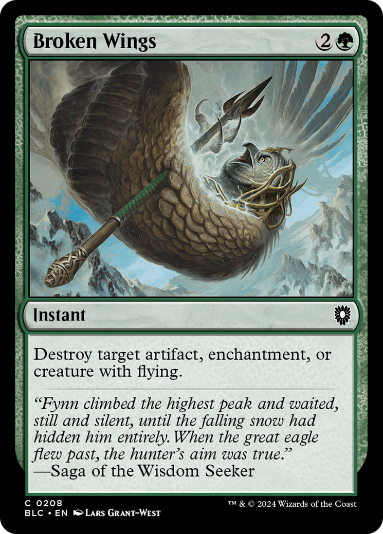 Broken Wings (BLC-208) - Bloomburrow Commander