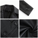 Long Leather Trench Coat Fashionable Outerwear For Women