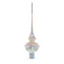 White Swirls on Champagne Glass Tree Topper