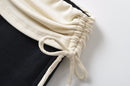 Fashion Stitching Side Drawstring Hot Pants