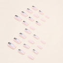 Simple European Square Fake Nails Black Gradient