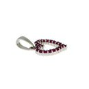 .37ct Ruby Heart Love Pendant 10KT White Gold