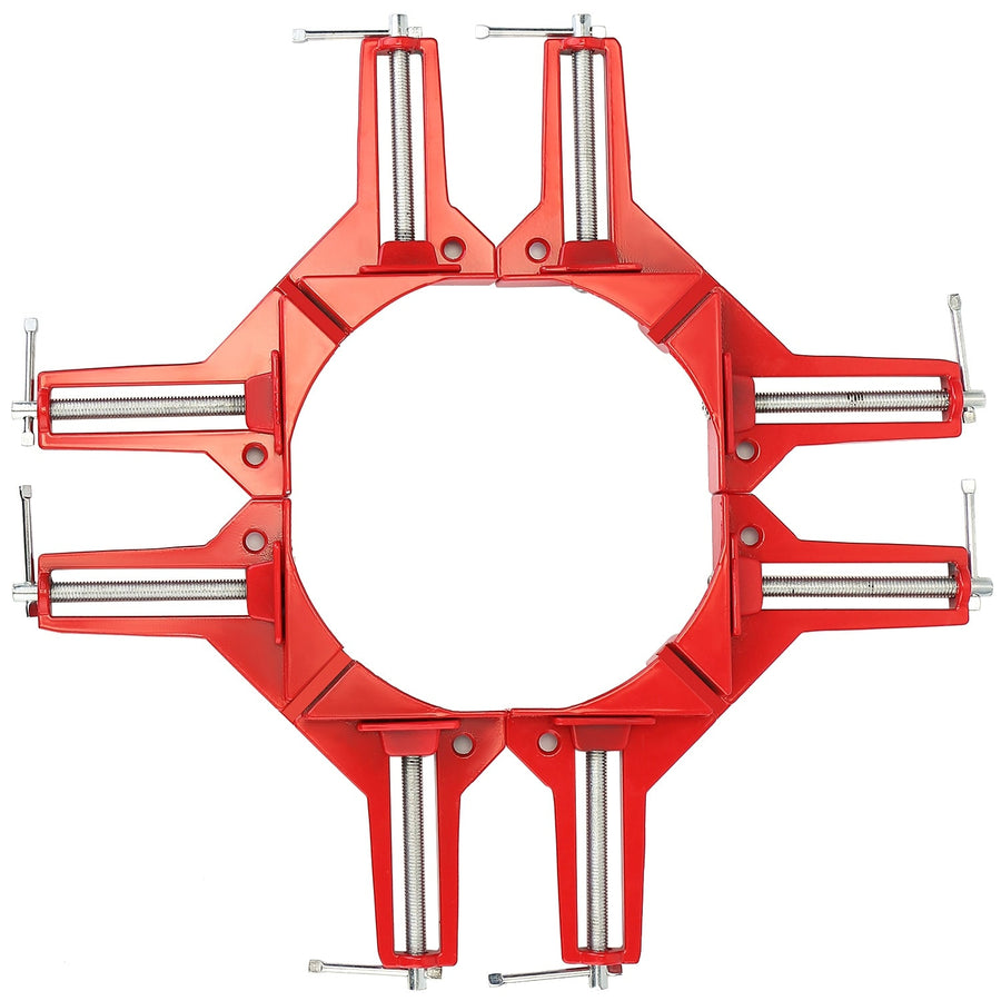 4Pcs 90 Degree Right Angle Corner Clamps Aluminum Alloy Miter Corner Clamp Woodworking Glass Frame Clamp for Picture Frame Holder Glass Holder DIY Woo