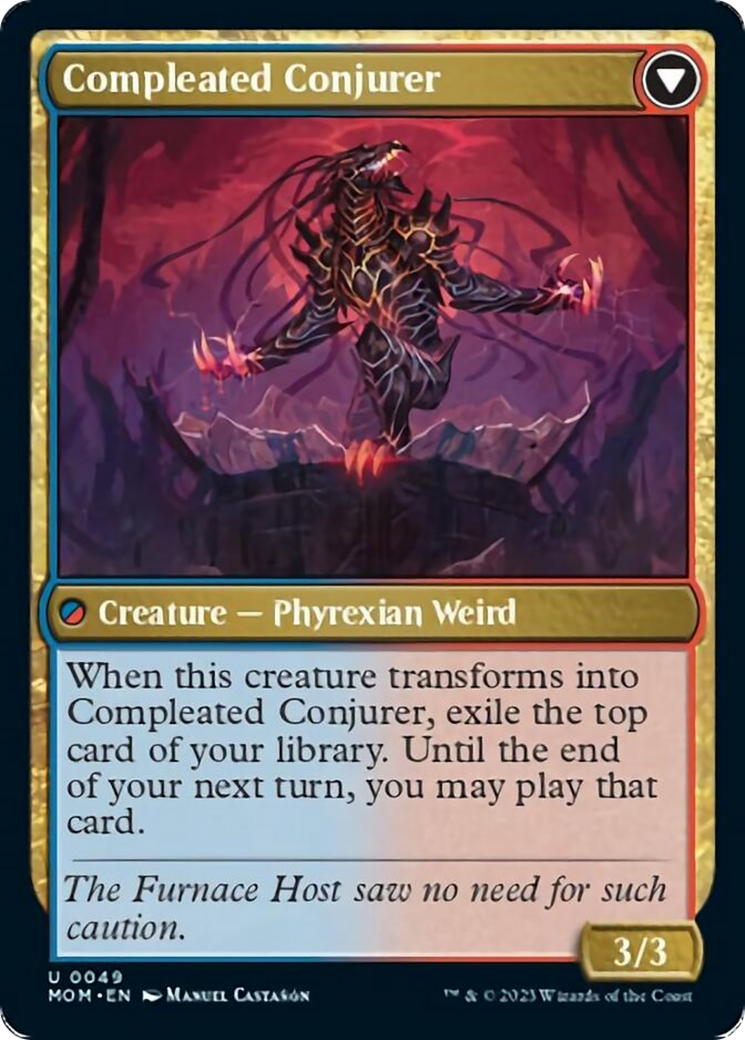 Captive Weird // Compleated Conjurer (MOM-049) - March of the Machine Foil