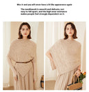 Women's Round Neck Cashmere Pullover Cloak with Twisted Pattern