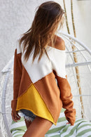 BiBi Color Block Geometric Sweater