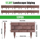 Garden Border Edging Panels 12-Pack with Rotatable Connectors