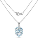 10.06 Carat Genuine Blue Topaz .925 Sterling Silver Pendant
