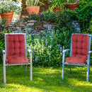 2Pcs Rocking Chair Cushion Upper And Lower Back And Seat Sets with Non-Slip Ties Polyester Fiber Filling Comfortable for Indoor Home Office Car