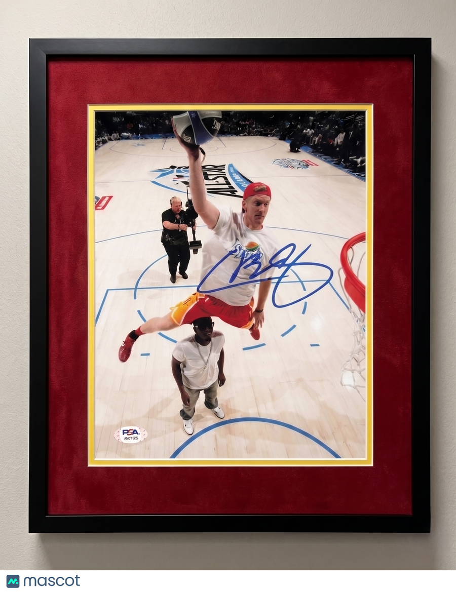 Chase Budinger Houston Rockets Signed Basketball 8x10 Custom Framed Photo PSA