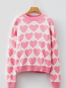 Valentine Heart Round Neck Sweater