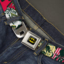 Batman Full Color Black Yellow Seatbelt Belt - Batman Caped Crusader Webbing