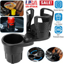 2 In 1 Car Cup Holder Extender Adapter 360¡ Rotating Dual Cup Mount Organizer Holder For Most 20 oz Up To 5.9" Coffee Drinking Bottles Key Glass Stora