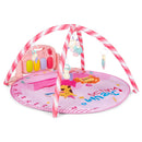 Baby Activity Play Piano Gym Mat with 5 Hanging Sensory Toys