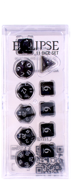 Ultra PRO: 11-Dice Set - Eclipse (Jet Black)