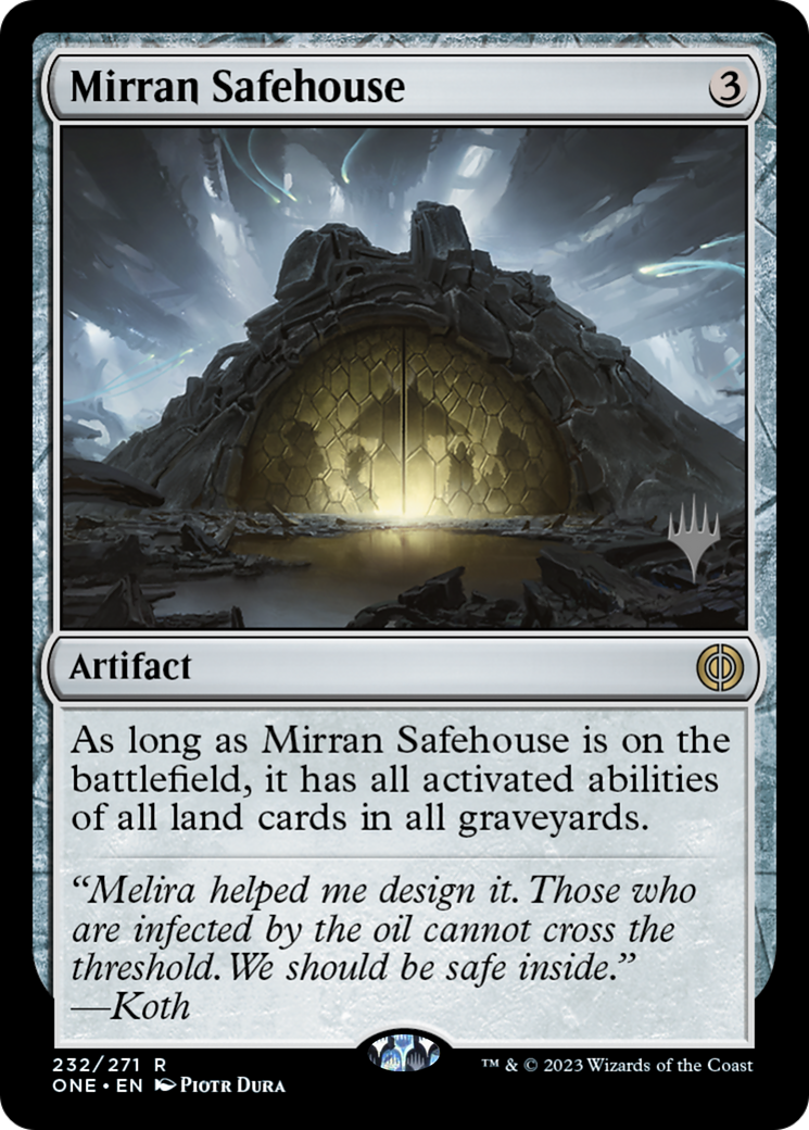 Mirran Safehouse (PPONE-232P) - Phyrexia: All Will Be One Promos Foil
