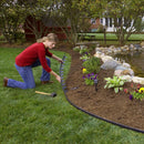 32.8FT Non-Digging Plastic Garden Edging Kit Plastic Garden Border with 30 Spikes 2In Tall Border Edging for Garden Lawn Yard Flower Beds