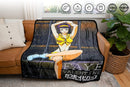 Cowboy Bebop Faye Valentine Cuffed Fleece Throw Soft Lightweight Blanket 45x60 Inches