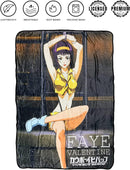 Cowboy Bebop Faye Valentine Cuffed Fleece Throw Soft Lightweight Blanket 45x60 Inches