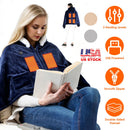 Wearable Heated Blanket with 8 Heating Zones and 3 Temp Levels
