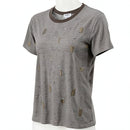 Carbon Copy Womens Striped Arrow-Embroidered Embellished T-Shirt, Size Medium