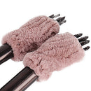 Rex Rabbit Fur Half Finger Gloves
