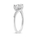 10K White Gold 1/4 Cttw Miracle Set Round Cut Diamond Two-Stone Ring (H-I Color, I2 Clarity) - Size 7