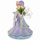 Angel with Cross Porcelain Musical Figurine - Lord's Prayer Decor 6.5 Inches