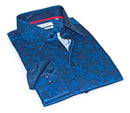 Jonny  Button-Up Shirt With Contrast Details // Navy // Contemporary Fit (Regular)- final sale