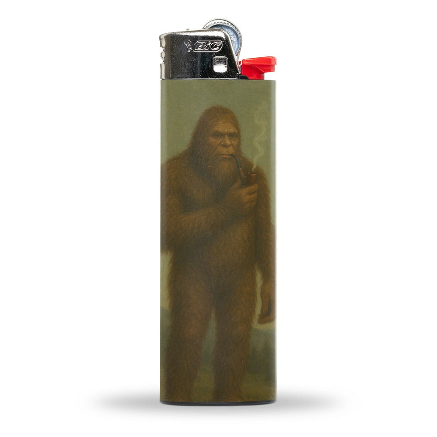 Bigfoot Smoking a Pipe Lighter