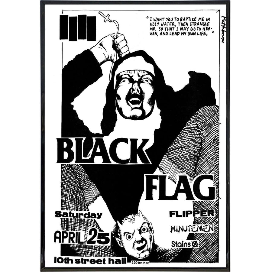Black Flag Show Poster Print Print The Original Underground 