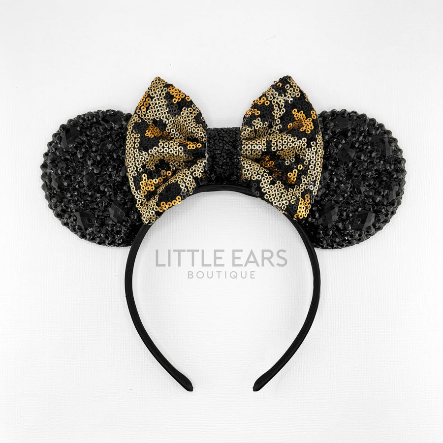 Black Safari Sparkle Mickey Ears
