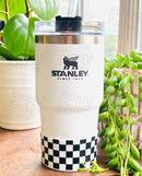 Black & White Checkers Tumbler Boot