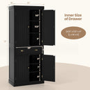 Cupboard Freestanding Kitchen Cabinet w/ Adjustable Shelves