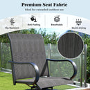 2 Pieces 360 Rotating Bar Stool Set with Armrests for Patio
