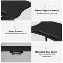 Adjustable Mobile Standing Desk Cart with Tilt Desktop and Cabinet