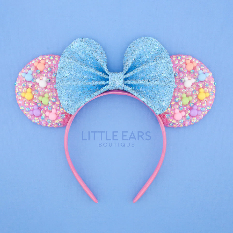 Blue Bow Sparkle Ears